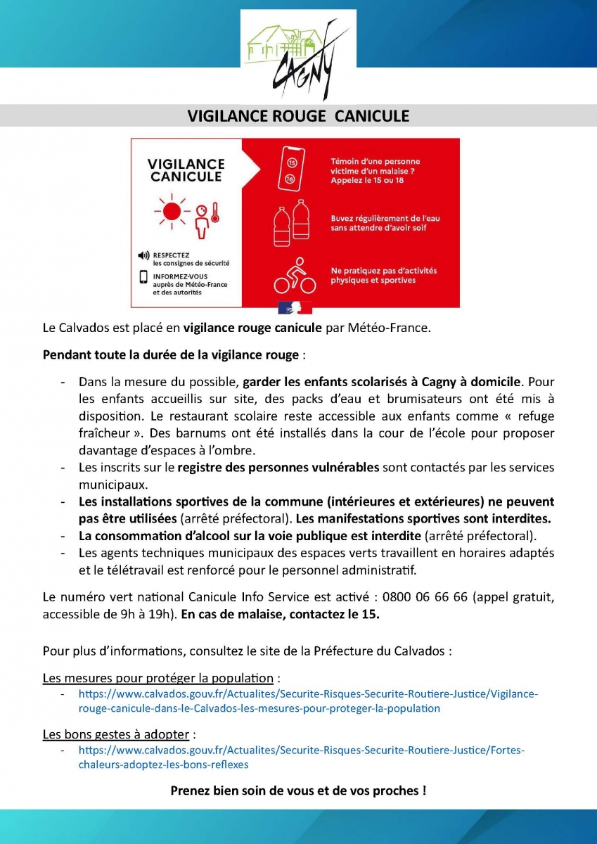Vigilance rouge canicule