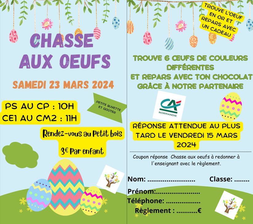 Chasse aux oeufs APE