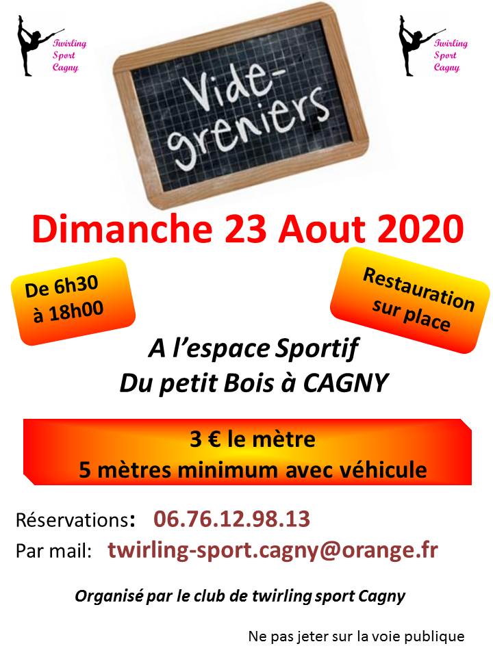 Vide greniers 23 août 2020