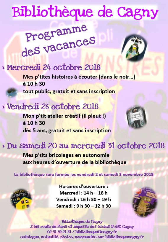 Anilmations bibliothèque octobre 2018