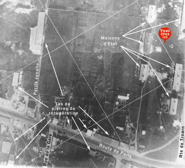 Photo aérienne Cagny 1946
