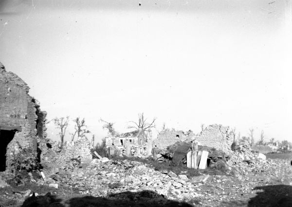 Cagny après les bombardements