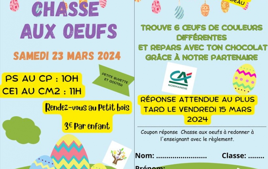 Chasse aux oeufs APE