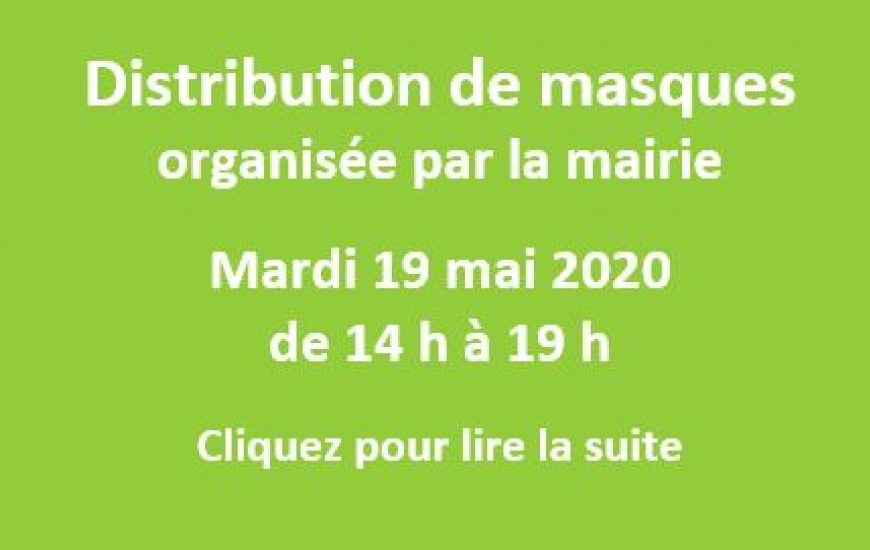 Distribution de masques