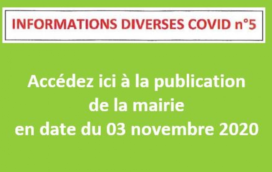 Info covid n°5
