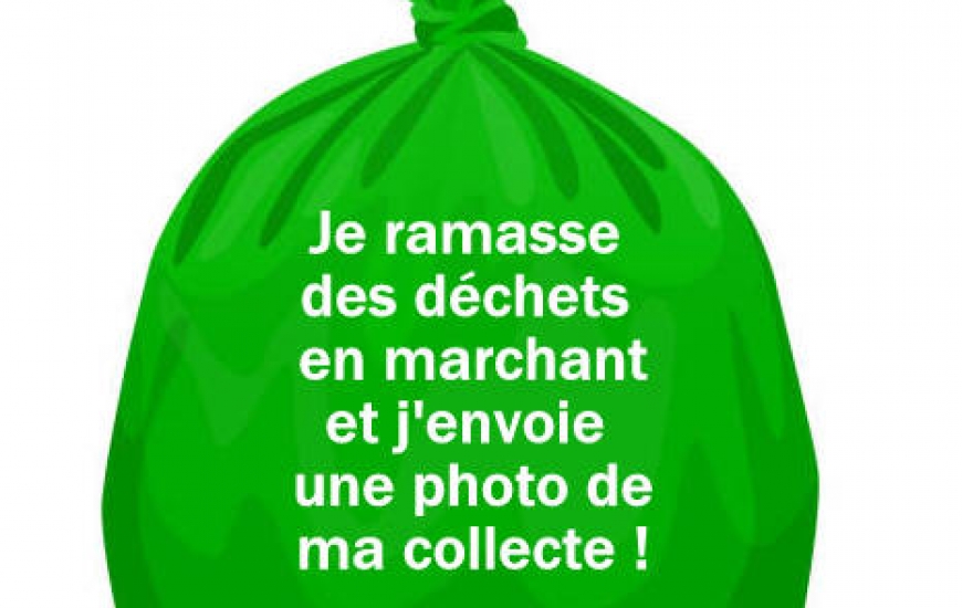 Je ramasse mes dechets en marchant