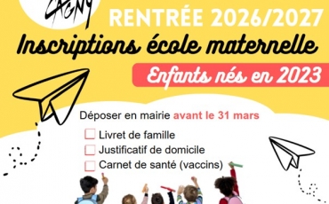 Ecole maternelle inscription